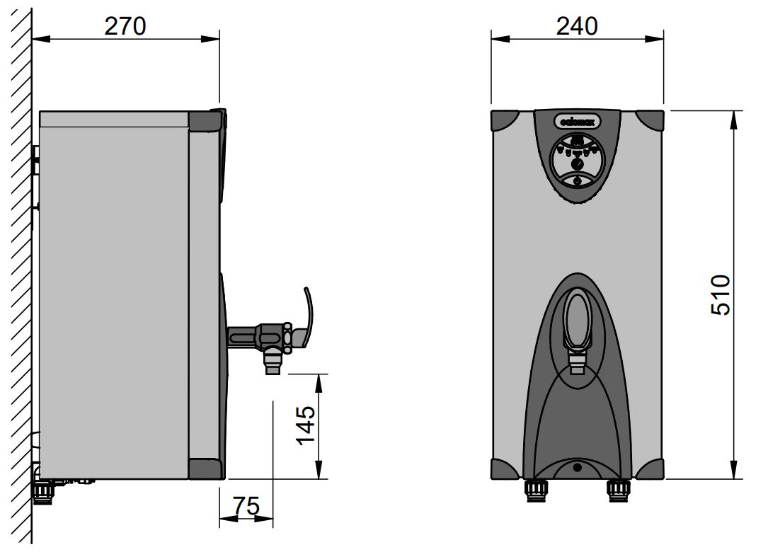 Eclipse 3W5-SS Wall Mounted 25L Water Boiler